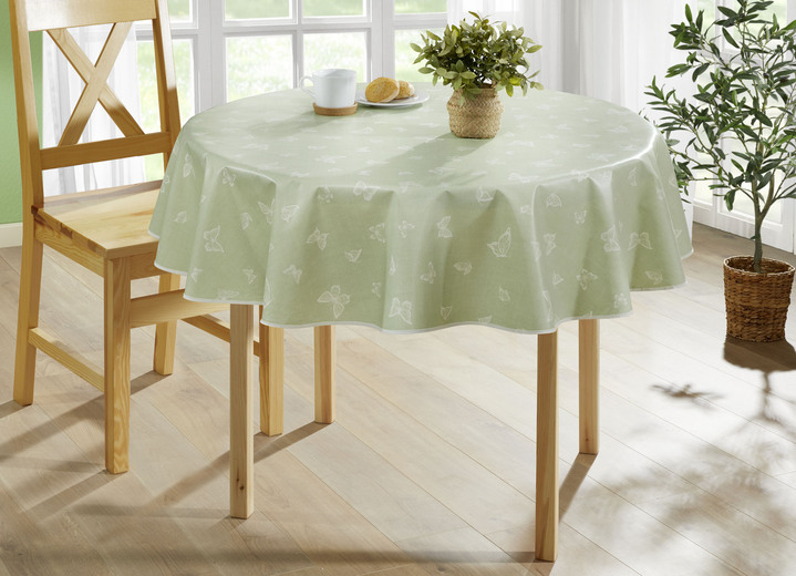 Tischdecken - Abwaschbare Wachstuch-Tischdecke, in Größe 108 (Tischdecke, 80/ 80 cm) bis 190 (Tischdecke oval, 140/190 cm), in Farbe ROSÉ Ansicht 3