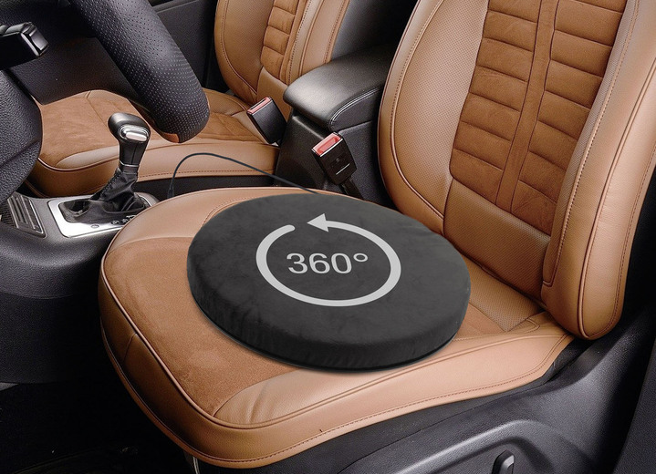 Sitzhilfen - Relaxvital Dreh-Sitzkissen mit Wärmefunktion, in Farbe SCHWARZ Ansicht 4