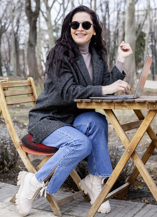 Sitzhilfen - Relaxvital Dreh-Sitzkissen mit Wärmefunktion, in Farbe SCHWARZ Ansicht 3