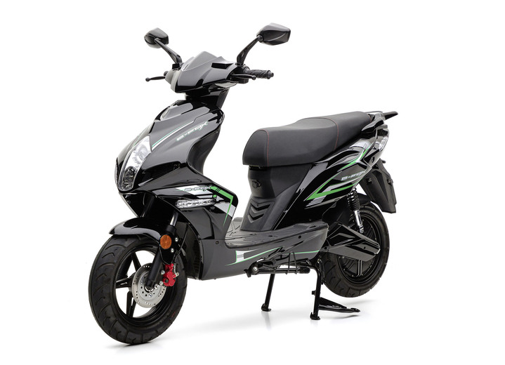 Elektromobilität - City-E-Roller für maximalen Elektro-Fahrspaß, in Farbe SCHWARZ Ansicht 1