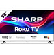 Fernseher - Sharp GJ4225E 4K-Ultra-HD-LED-Roku-Fernseher, in Farbe SCHWARZ – Farbe SCHWARZ – Ansicht 2