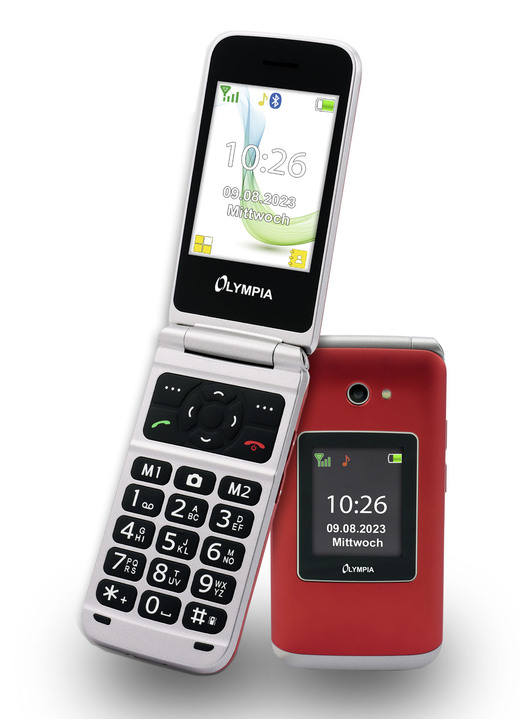 Smartphones & Telefone - Olympia VITUS 4G Klapphandy mit Großtasten, in Farbe ROT Ansicht 2