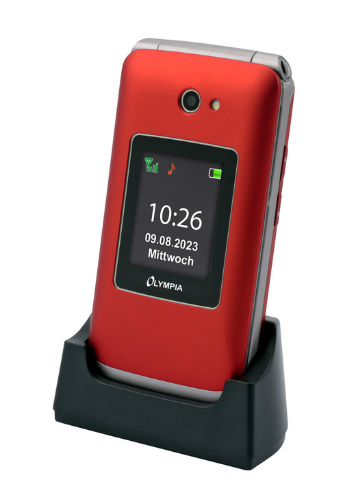 Smartphones & Telefone - Olympia VITUS 4G Klapphandy mit Großtasten, in Farbe ROT Ansicht 3