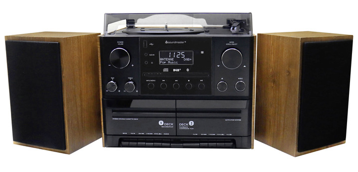 Nostalgie - Nostalgie-Stereoanlage mit Fernbedienung, in Farbe SCHWARZ Ansicht 5