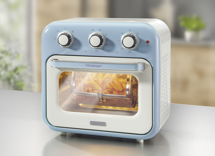 - Ariete 2-in-1 Heißluft-Ofen im Vintage-Design Ansicht 3 - Ariete 2-in-1 Heißluft-Ofen im Vintage-Design, in Farbe BLAU Ansicht 3
