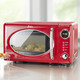 Küchengeräte - Retro-Mikrowelle mit Grill-Funktion, in Farbe ROT