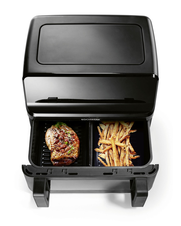 Kochen & Grillen - Digitale Heißluftfritteuse mit Touchdisplay Ansicht 3 Kochen & Grillen - Digitale Heißluftfritteuse mit Touchdisplay, in Farbe CREME Ansicht 3