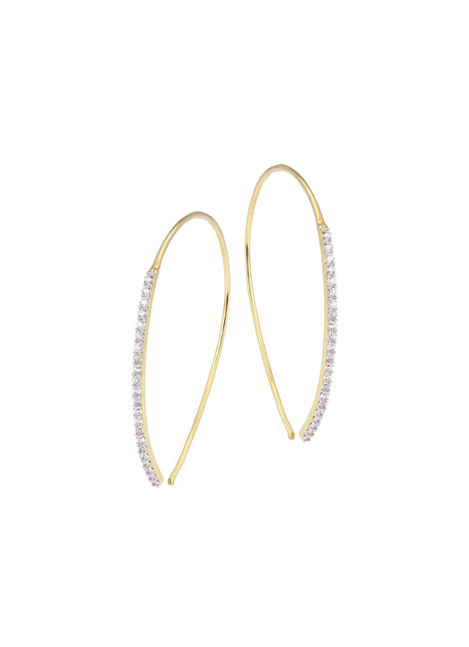 mit Diamanten - Glamouröse Ohrhaken mit Brillanten, in Farbe  Ansicht 3