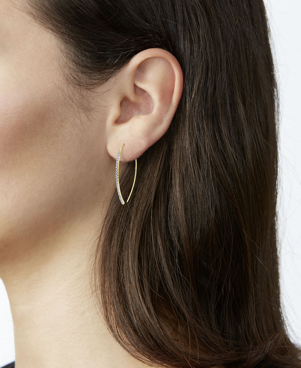 mit Diamanten - Glamouröse Ohrhaken mit Brillanten, in Farbe  Ansicht 1