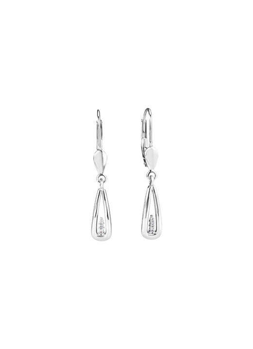 - Bewegliche Ohrringe mit Brillanten, in Farbe  Ansicht 2