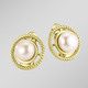 Ohrschmuck - Ohrclips mit Süßwasser-Zuchtperlen und Clipverschluss, in Farbe  – Ansicht 1
