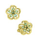 Ohrschmuck - Vergoldete Ohrstecker mit echt Smaragd, in Farbe  – Ansicht 2