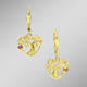 Ohrschmuck - Vergoldete Ohrringe mit Rubin – Ansicht 1 Ohrschmuck - Vergoldete Ohrringe mit Rubin, in Farbe  – Ansicht 1