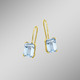 - Zauberhafte Ohrhaken mit Blautopas, in Farbe  – Ansicht 1