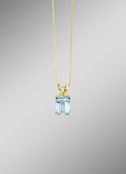 mit Edelsteinen - Anhänger mit Kette , in Farbe  Ansicht 1