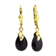 - Ohringe aus Gold 375/- fein mit Onyx, beh., in Farbe  – Ansicht 2