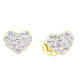 Damen-Modeschmuck - Herz-Ohrstecker mit Kristallen – Ansicht 2 Damen-Modeschmuck - Herz-Ohrstecker mit Kristallen, in Farbe  – Ansicht 2