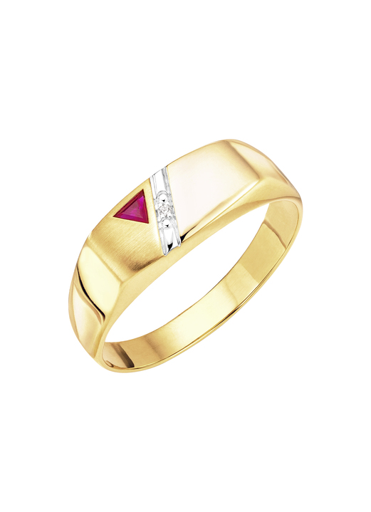 Ringe - Herrenring mit Rubin und Diamanten, in Größe 180 bis 240, in Farbe  Ansicht 2
