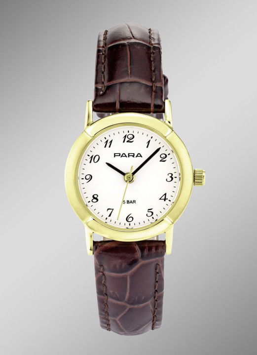 Para - Para Quartz-Damenuhr mit Lederband, in Farbe  Ansicht 1