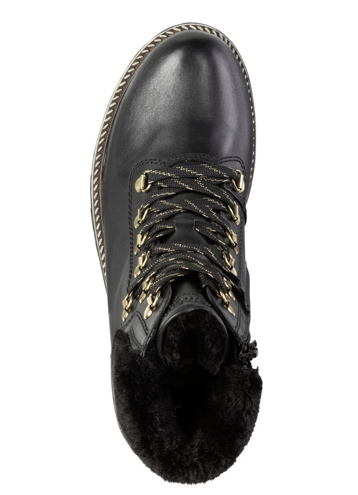 Stiefel & Stiefeletten - Remonte Schnür-Stiefelette mit Plüschkragen, in Größe 036 bis 042, in Farbe SCHWARZ Ansicht 2