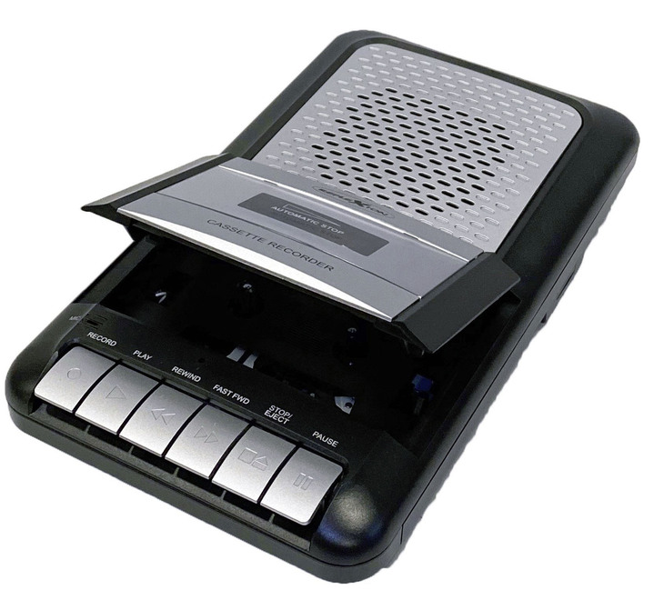- Tragbarer Kassettenrekorder, in Farbe SCHWARZ Ansicht 2
