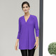 Tuniken - Shirt-Tunika mit V-Ausschnitt, in Größe L bis XXL, in Farbe LILA