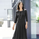 Freizeitkleider - Kleid mit aufspringenden Kellerfalten – Farbe SCHWARZ Freizeitkleider - Kleid mit aufspringenden Kellerfalten, in Größe 036 bis 054, in Farbe SCHWARZ