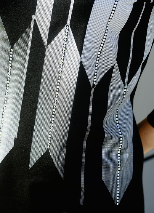 Shirts - Shirt mit Kontrastdruck Ansicht 5 Shirts - Shirt mit Kontrastdruck, in Größe 038 bis 054, in Farbe SCHWARZ-WEISS Ansicht 5