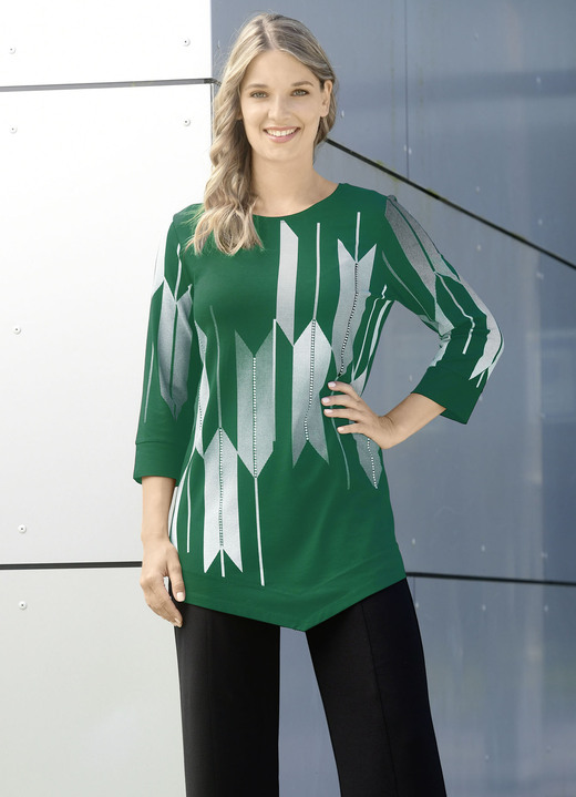 Shirts - Shirt mit Kontrastdruck, in Größe 038 bis 054, in Farbe FUCHSIA-WEISS Ansicht 8