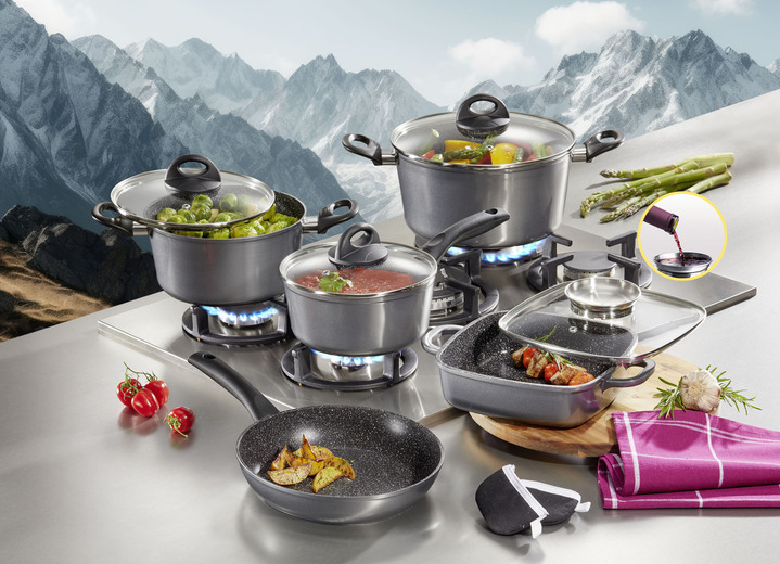 Töpfe, Pfannen & Bräter - STONELINE® Kochtopf-Set, 15-teilig Ansicht 4 Töpfe, Pfannen & Bräter - STONELINE® Kochtopf-Set, 15-teilig, in Farbe CREME Ansicht 4