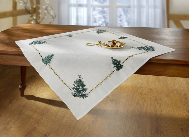 Tischdecken - Tisch- und Raumdekoration mit Glitzergarn, in Größe 135 (2 Platzsets, 30/ 45 cm) bis 404 (Kissenbezug, 40/ 40 cm), in Farbe ROT Ansicht 5