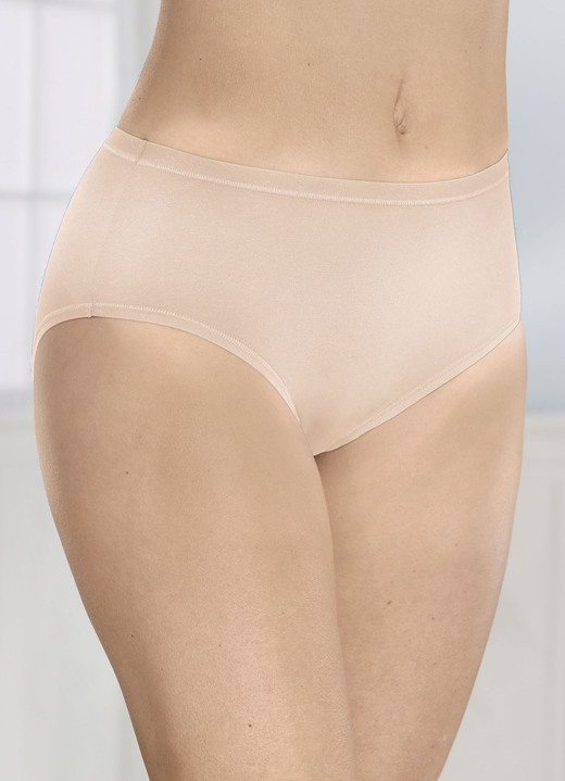 Slips - Sloggi Dreierpack Slips mit BIO-Baumwolle, in Größe L (44/46) bis XXL (52/54), in Farbe PUDER Ansicht 1