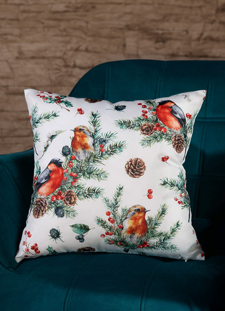 Beidseitig bedruckter Kissenbezug mit Reißverschluss