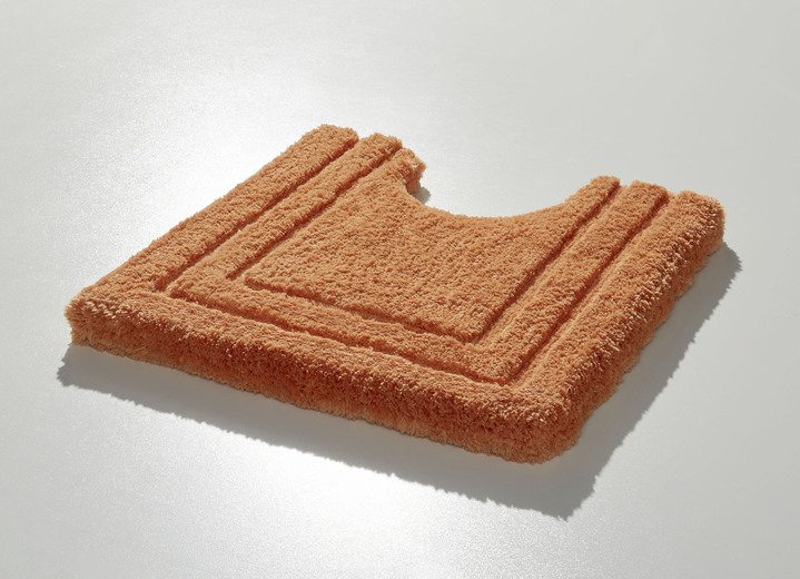 Badgarnituren - Badgarnitur mit rutschhemmender Rückseite, in Größe 100 (Vorleger halbrund, 50/ 80 cm) bis 110 (Hänge-WC-Garnitur, 2-teilig), in Farbe CAPPUCCINO Ansicht 3