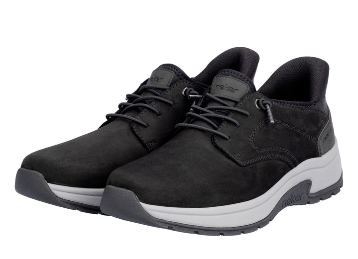 Slipper & Schnürschuhe - Rieker Sneaker mit verstärkter Hinterkappe für einfaches Einschlüpfen, in Größe 040 bis 047, in Farbe SCHWARZ Ansicht 3