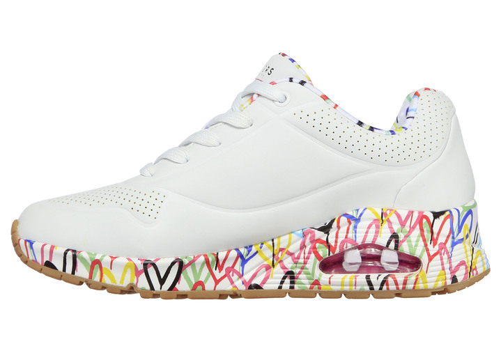 Slipper & Schnürschuhe - SKECHERS, trendige Damen-Sneaker, mit sichtbarem Luftpolster, in Größe 036 bis 042, in Farbe WEISS Ansicht 5