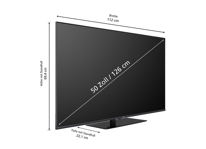 Fernseher - JVC LT-VGQ8255 4K-Ultra-HD QLED-Fernseher, in Farbe SCHWARZ Ansicht 2