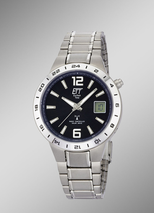 ETT - ETT-Funk-Solar-Herrenuhr mit Titanbandgehäuse, in Farbe  Ansicht 1