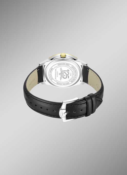 Quartzuhren - Rotary Quartz-Herrenuhr mit Lederband, in Farbe  Ansicht 3