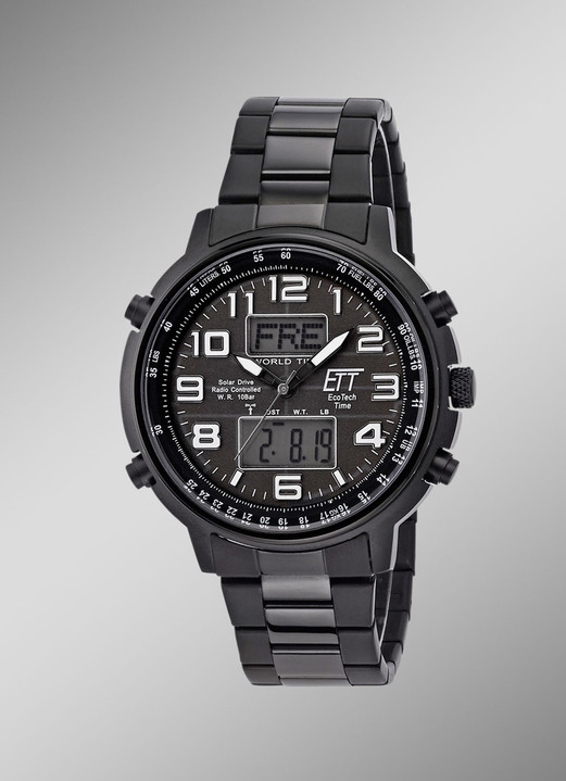 ETT - Funk-Solar-Herrenuhr, in Farbe , in Ausführung Mit Edelstahlband Ansicht 1