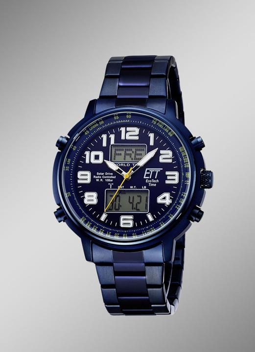 ETT - Funk-Solar-Herrenuhr, in Farbe , in Ausführung Mit  Edelstahlband Ansicht 1