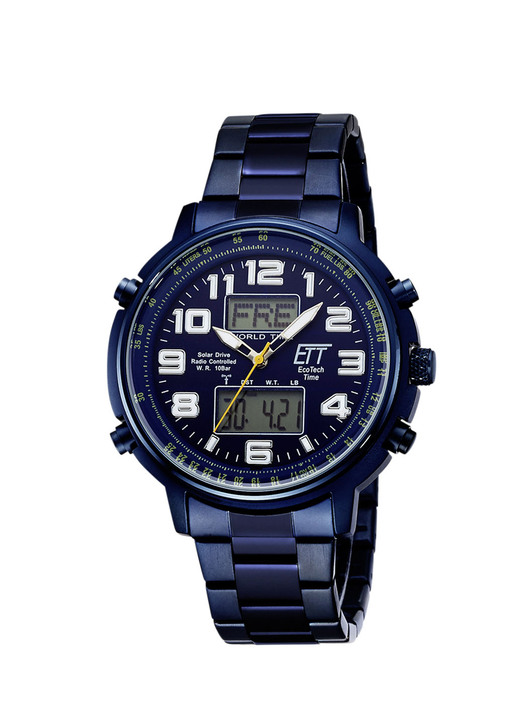 ETT - Funk-Solar-Herrenuhr, in Farbe , in Ausführung Mit  Edelstahlband Ansicht 2