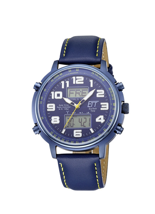 ETT - Funk-Solar-Herrenuhr, in Farbe , in Ausführung Mit  Edelstahlband Ansicht 4