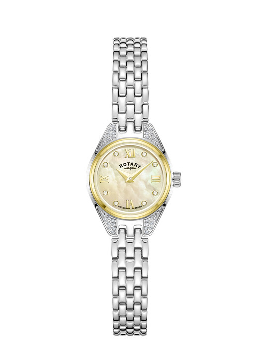 Quartzuhren - Rotary Quartz-Damenuhr mit Perlmutt-Zifferblatt, in Farbe  Ansicht 4