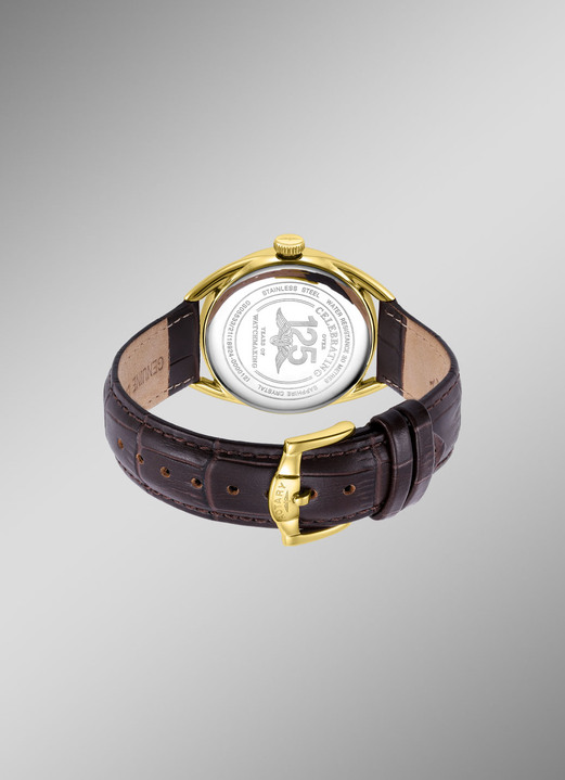 Quartzuhren - Rotary Quartz-Herrenuhr mit Lederband Ansicht 3 Quartzuhren - Rotary Quartz-Herrenuhr mit Lederband, in Farbe  Ansicht 3