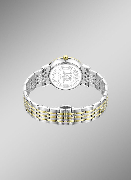 Quartzuhren - Rotary Quartz-Herrenuhr mit Edelstahlbandgehäuse, in Farbe  Ansicht 3