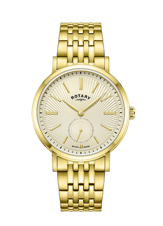 Quartzuhren - Rotary Quartz-Herrenuhr mit Edelstahlbandgehäuse, in Farbe  Ansicht 4