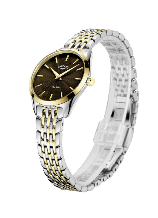 Quartzuhren - Rotary Quartz-Damenuhr mit Edelstahlbandgehäuse, in Farbe  Ansicht 5