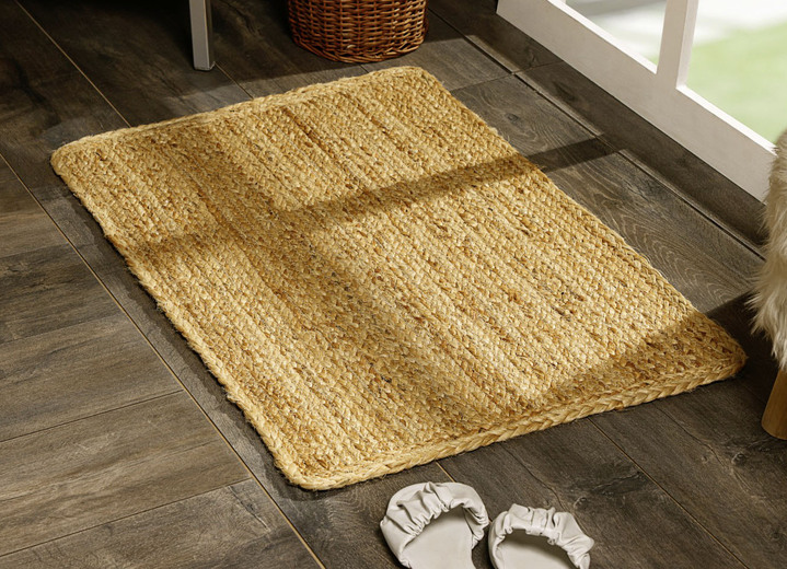 Modern - Pflegeleichte Brücken und Teppiche aus 100% Jute, in Größe 101 (Brücke 40x60 cm) bis 308 (Teppich rund ø 200 cm), in Farbe NATUR Ansicht 1