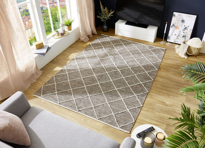 Modern - Moderne Brücken und Teppiche aus 100% Baumwolle, in Größe 113 (Brücke, 70x140 cm) bis 256 (Teppich, 170x240 cm), in Farbe BRAUN Ansicht 2